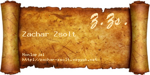 Zachar Zsolt névjegykártya